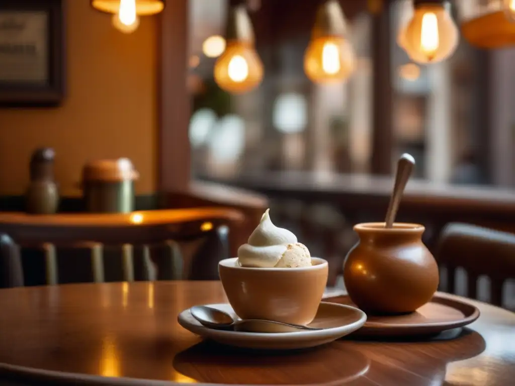 Rincón acogedor de un café tradicional en Buenos Aires, Argentina