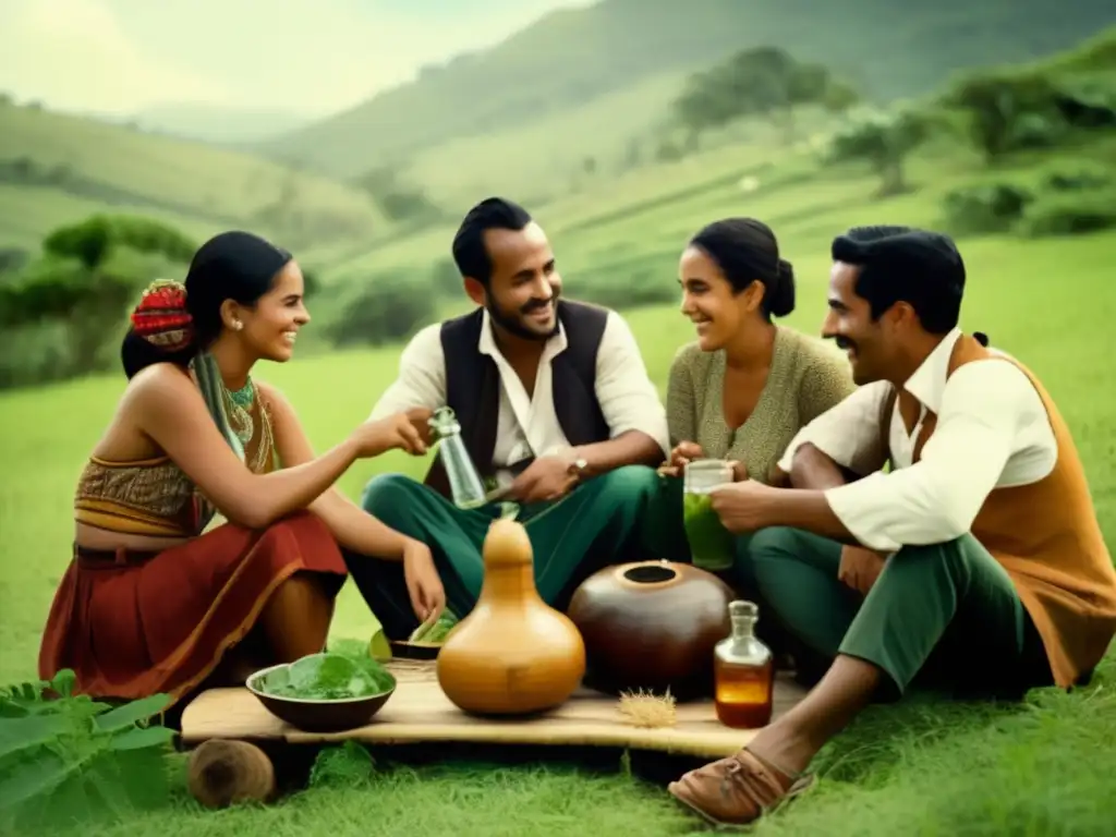 Amigos disfrutando la tradición del mate en la región rioplatense