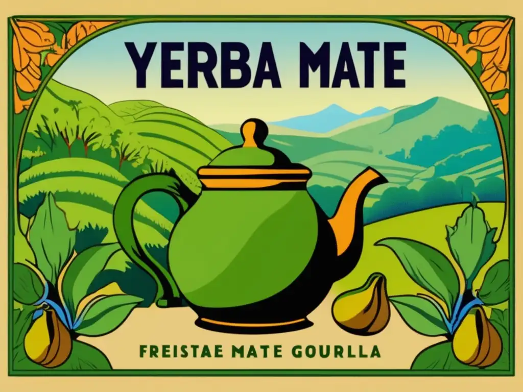 Anuncio vintage de yerba mate: Descubre estrategias de exportación y sabor auténtico