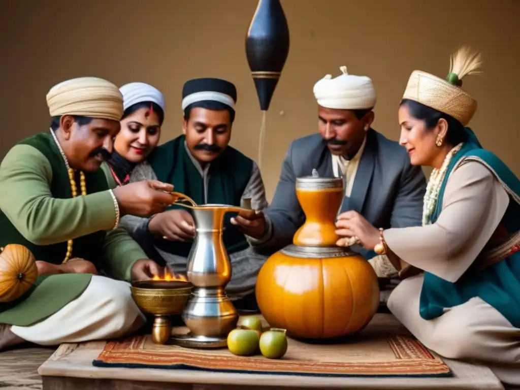 Un apasionante juego de mate rioplatense con estrategias y competencias en una escena tradicional