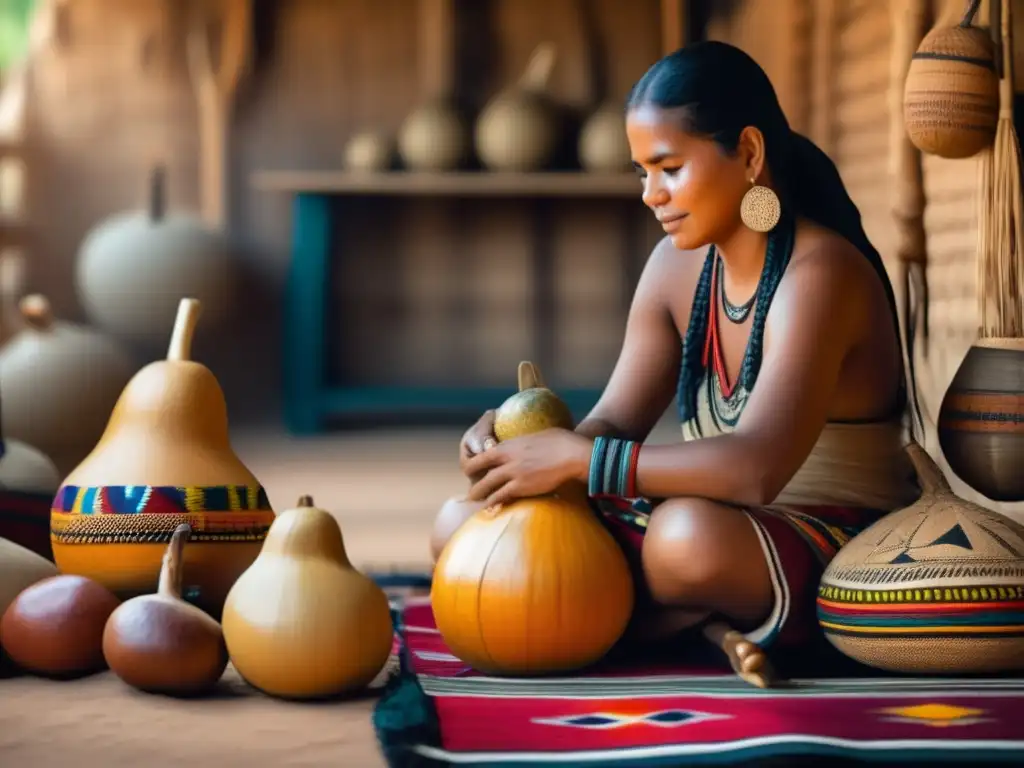 Artesanía de mates de lujo: influencia de los Guarani en la creación de exquisitas gourds tradicionales