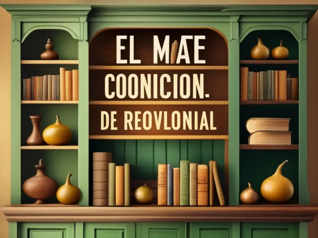 Biblioteca acogedora con libros desgastados, mate y escritores icónicos - Impacto social y político del mate