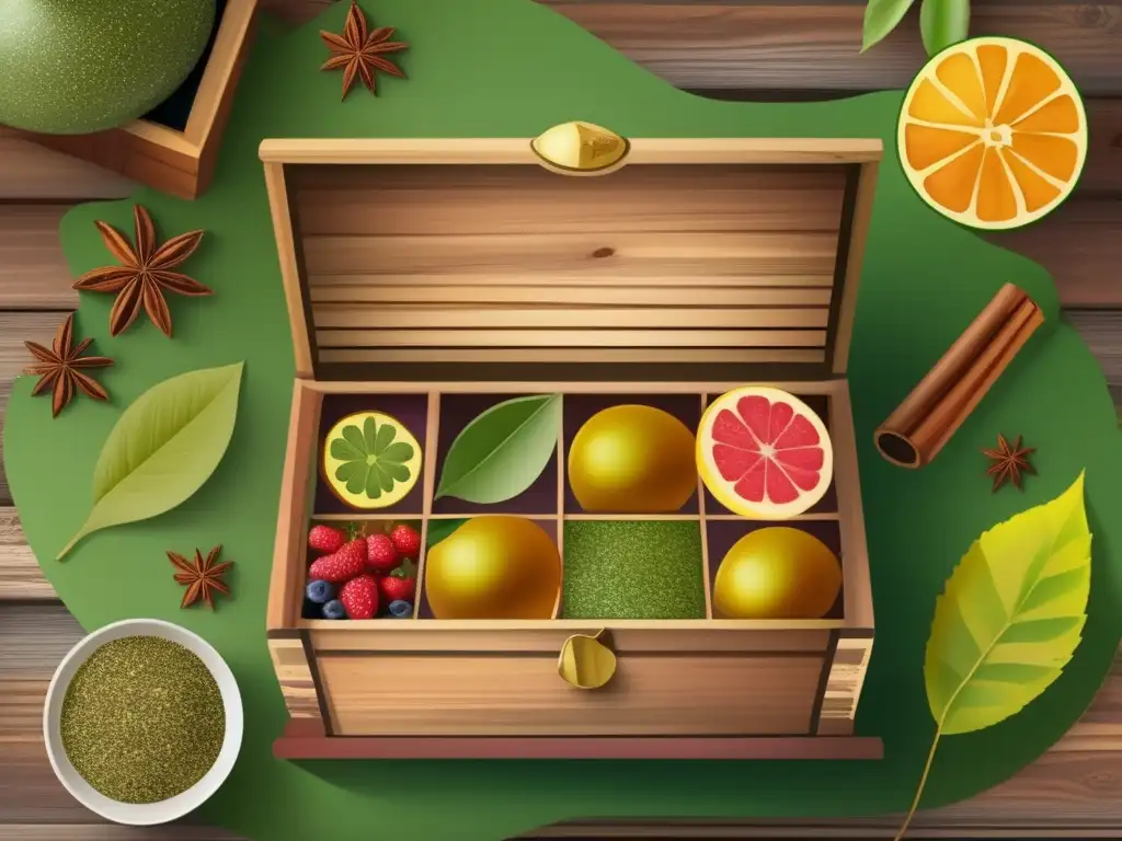 Caja de yerba mate con frutas, especias y combinaciones atrevidas -