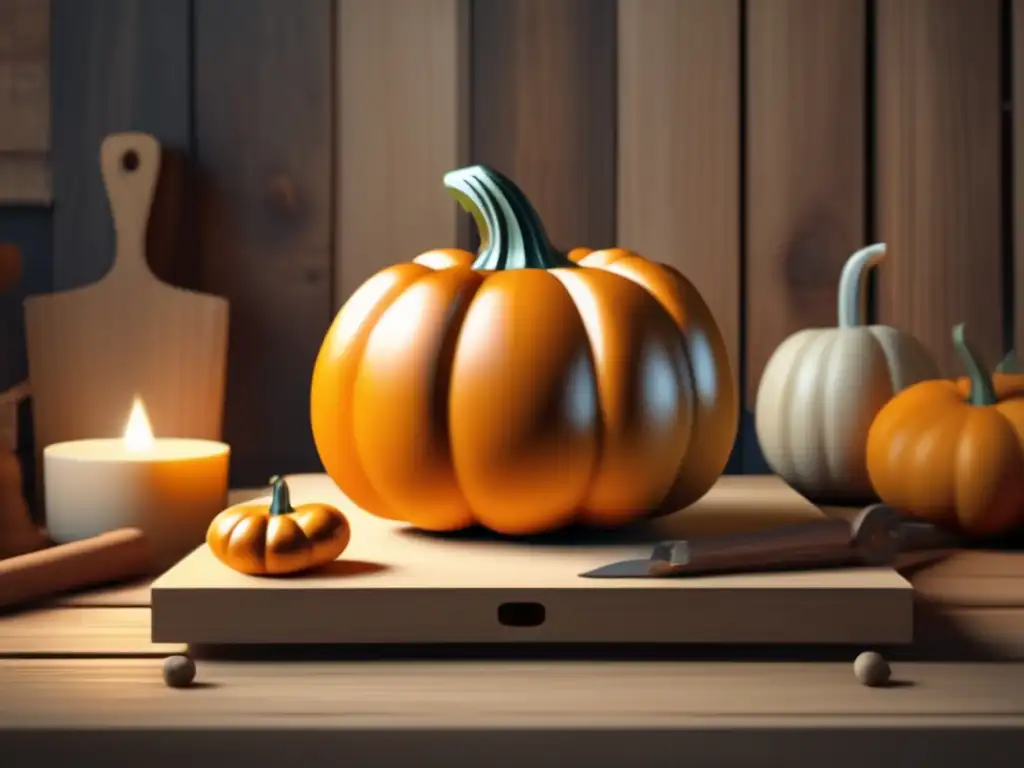 Impresión 3D de calabazas mate en una atmósfera nostálgica y con detalles intrincados