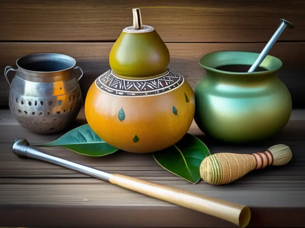Ceremonia de mate tradicional con yerbas saborizadas