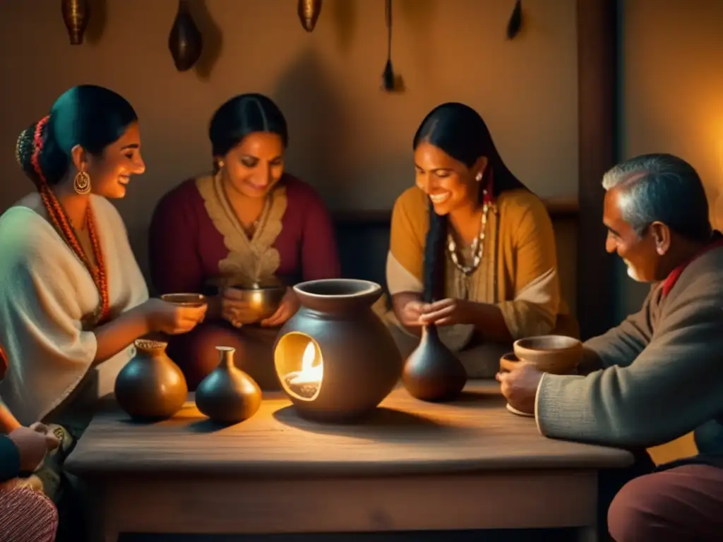 Ceremonia rioplatense de mate: amigos disfrutando de la tradición y la conexión cultural con cuidados bucales