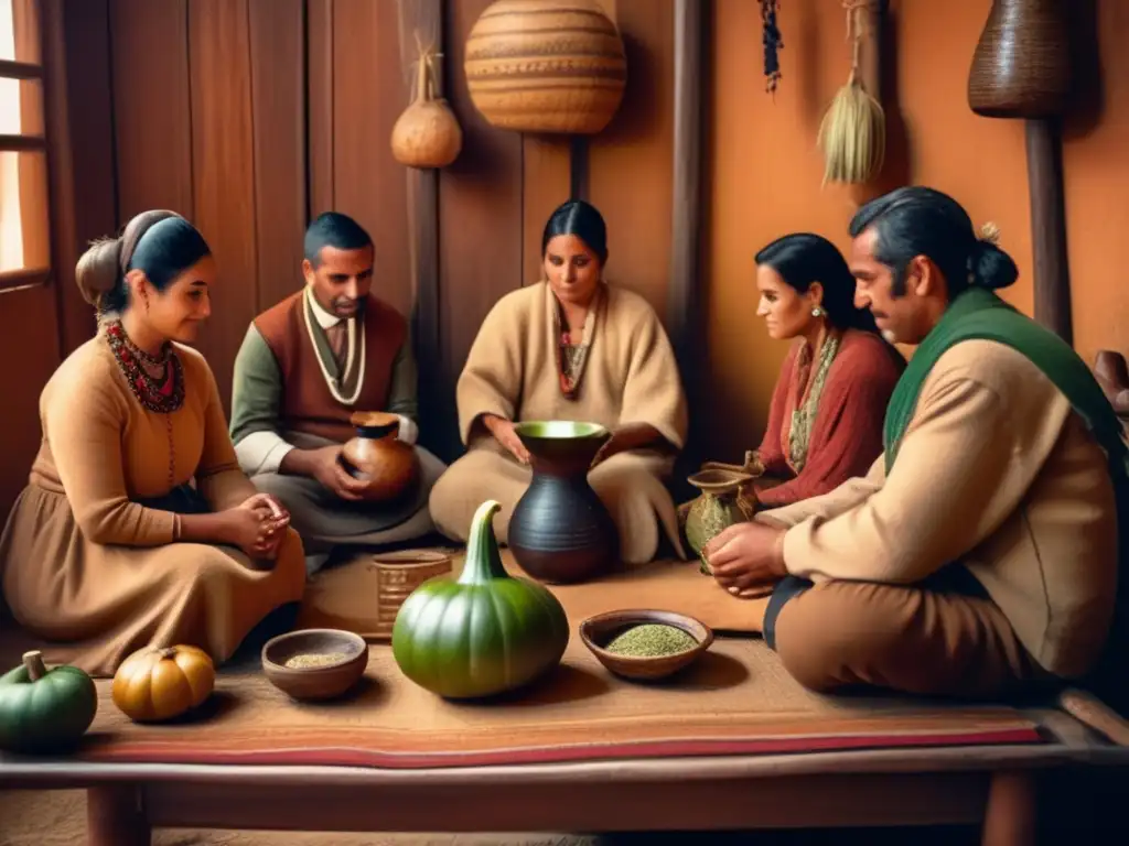 Ceremonia tradicional de mate en la región rioplatense