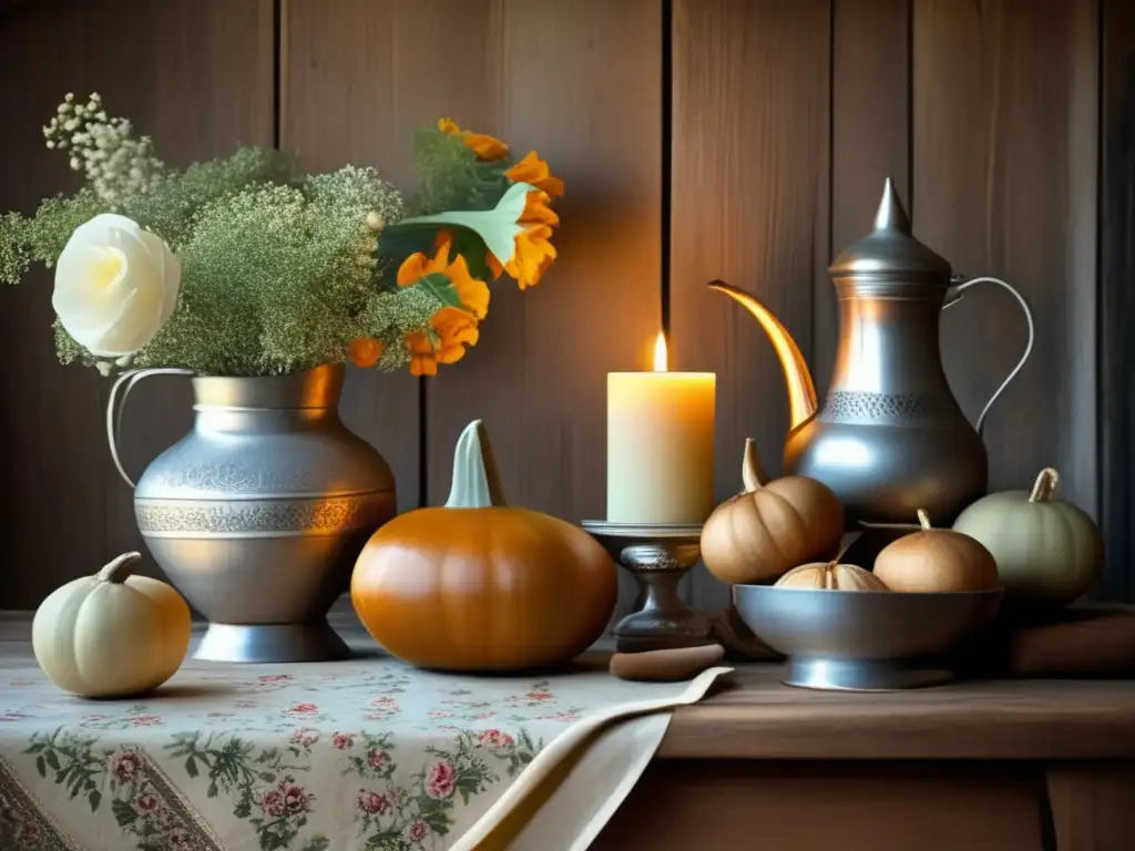 Ceremonia tradicional del mate en una acogedora cocina rústica con gourd de plata y bombilla de madera