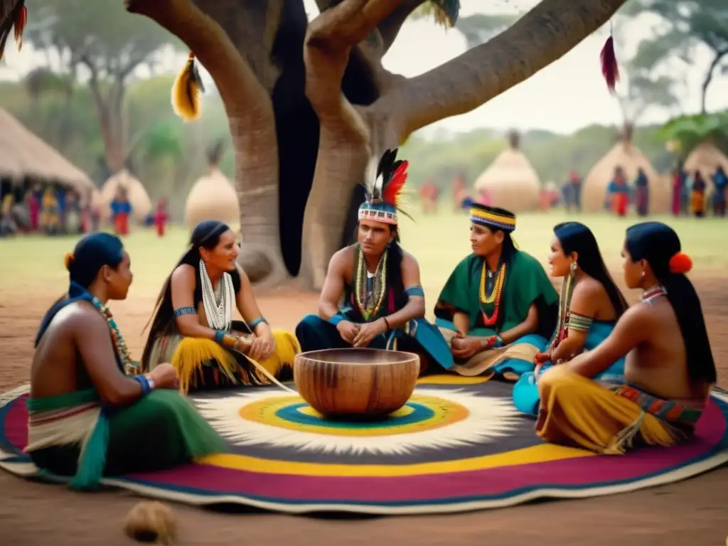 Ceremonia tradicional de mate Guarani: Enseñanza del mate en escuelas