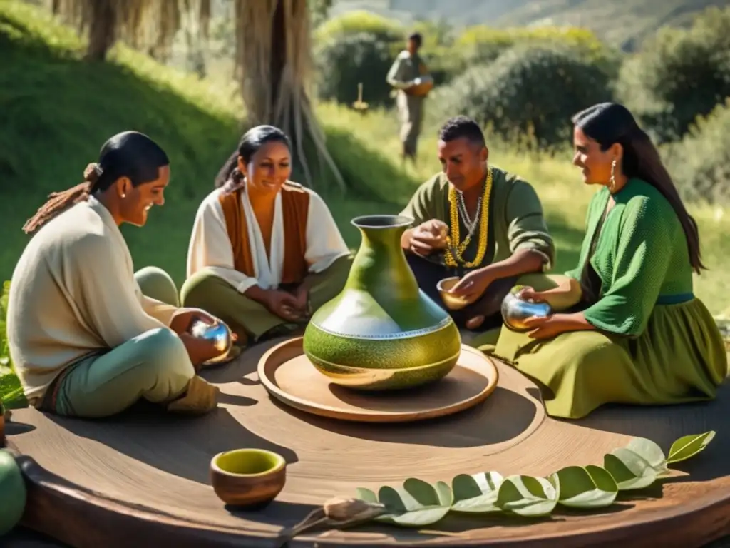 Ceremonia tradicional de yerba mate con helados artesanales en la región rioplatense