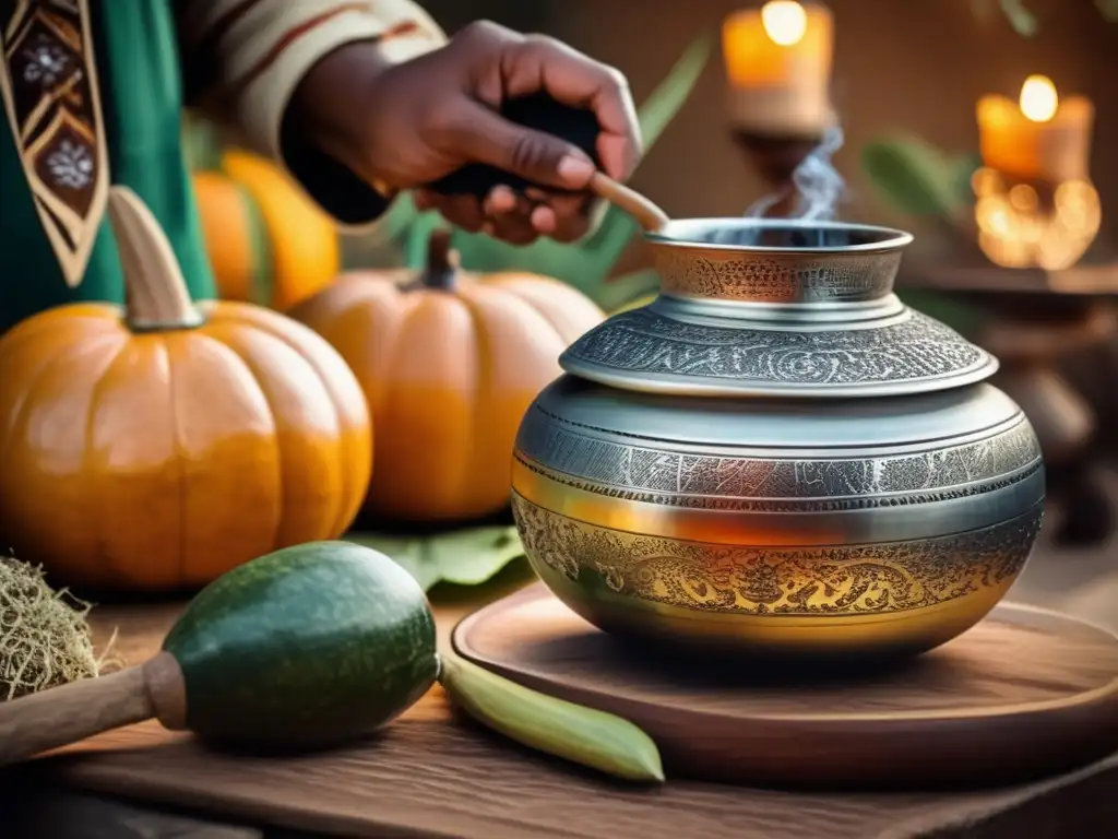 Ceremonia tradicional del mate: calabaza mate personalizada con tecnología