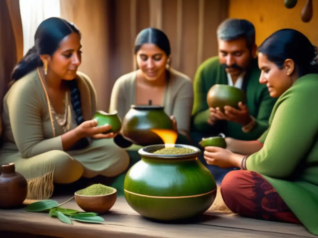 Ceremonia tradicional de yerba mate en la región rioplatense