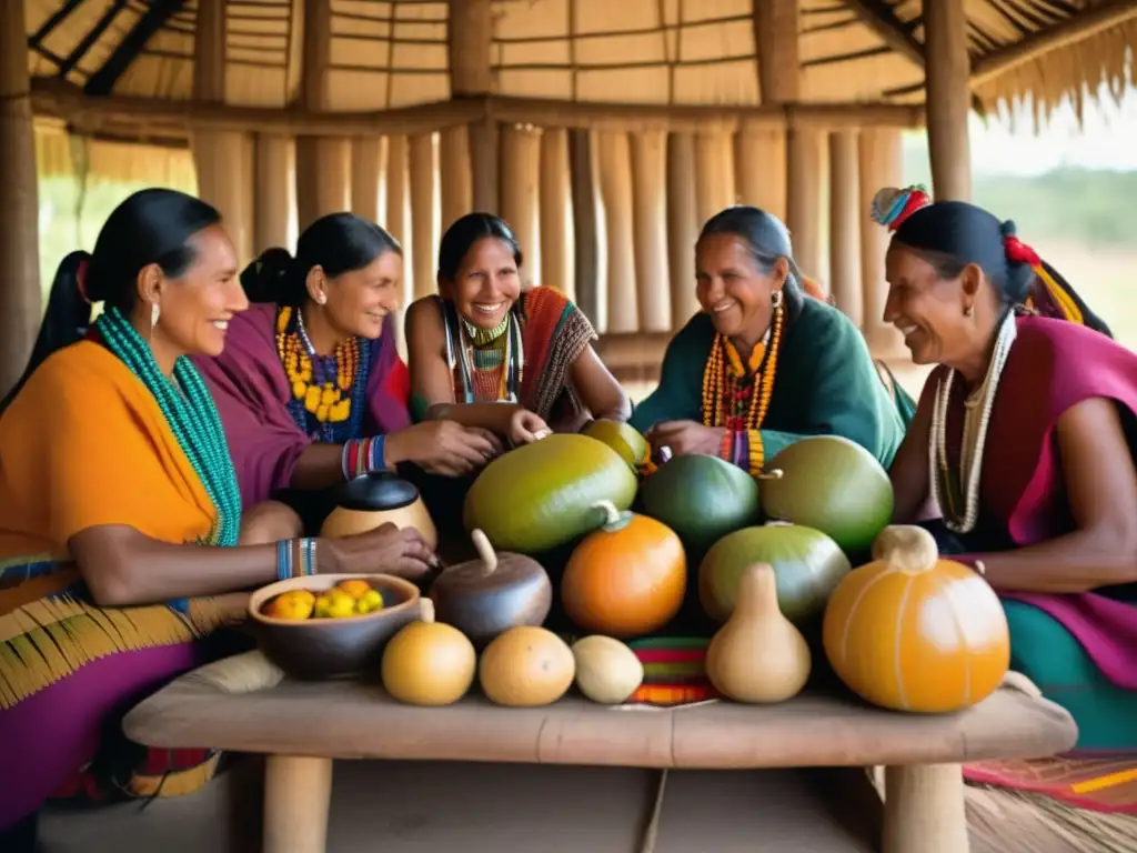 Comunidad indígena Guarani disfrutando de mate y tradiciones (Ganadores económicos en la cadena del mate)