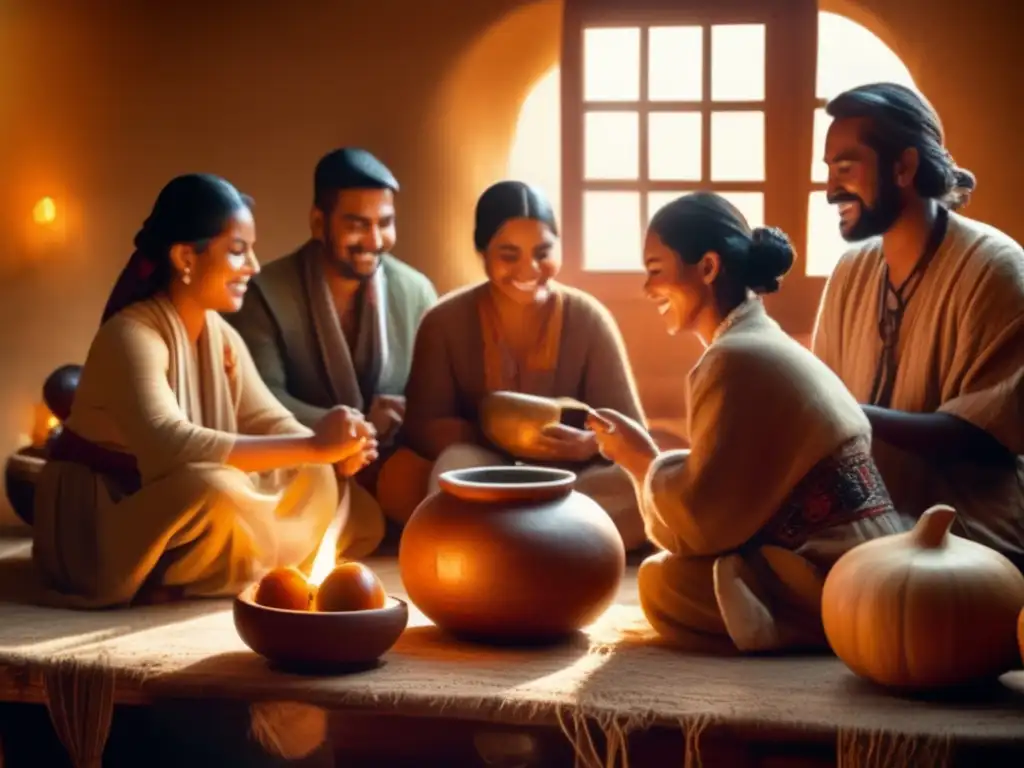 Consumo saludable de mate tradicional en una ceremonia vintage de mate