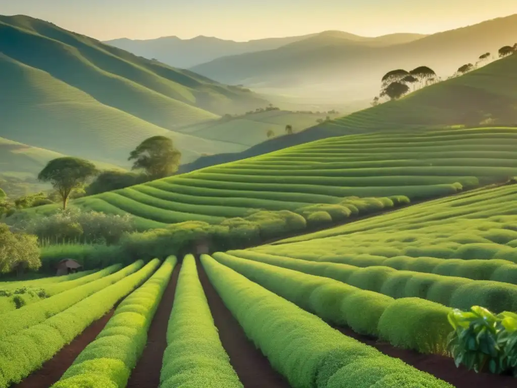 Cultivador yerba mate tradición rioplatense en paisaje vibrante