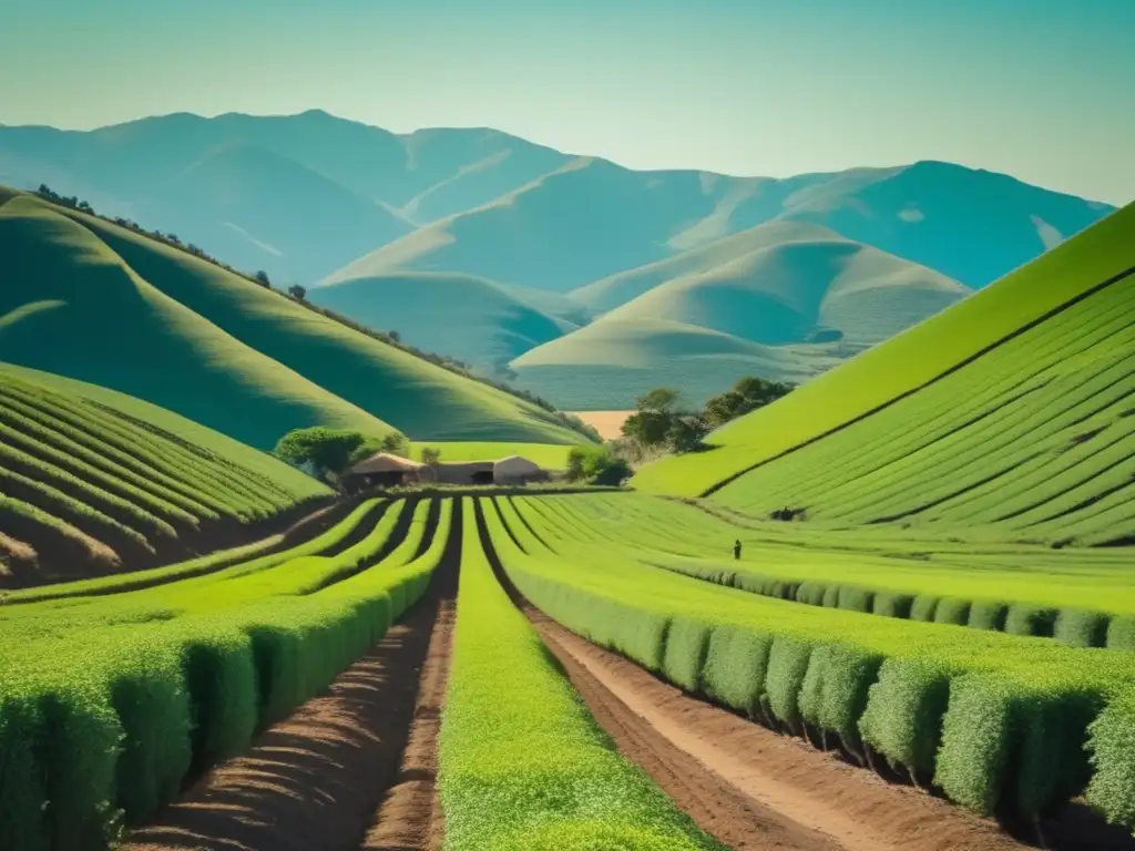 Plantación de yerba mate en el campo Cultivo tradicional de yerba mate en la región del Río de la Plata