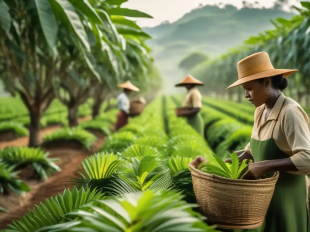 Economía del mate en Brasil: Plantación de mate en Brasil, tradición y belleza en una imagen 8k detallada