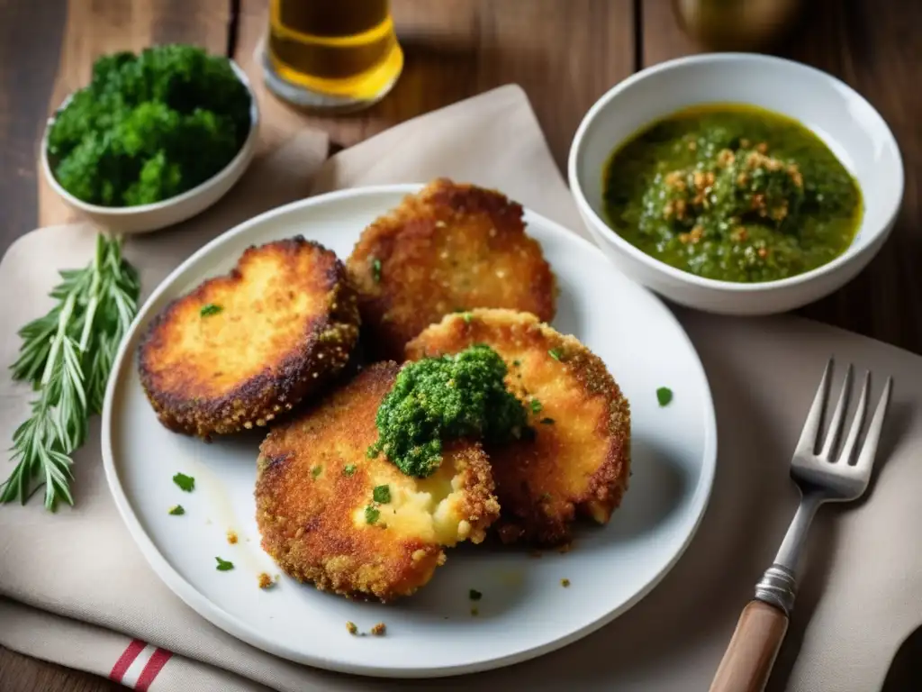 Emparejamiento perfecto: milanesas y mate en una mesa rústica