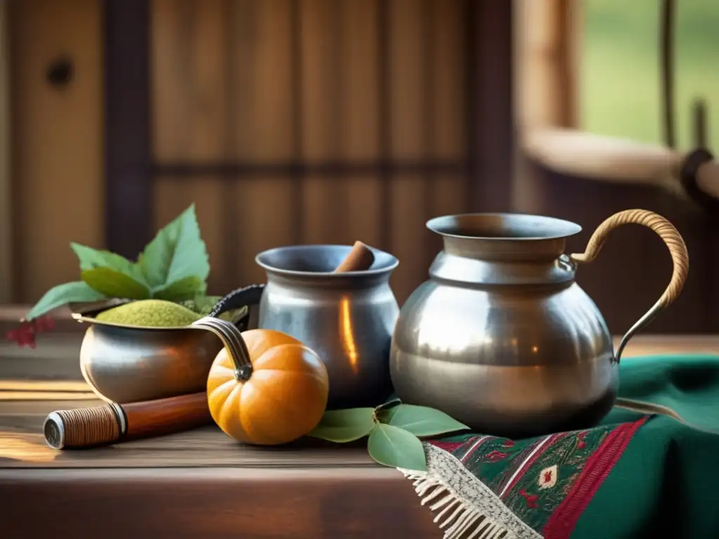 Escena acogedora de la tradición del mate rioplatense Escena acogedora de la tradición rioplatense del mate, impacto en la moda