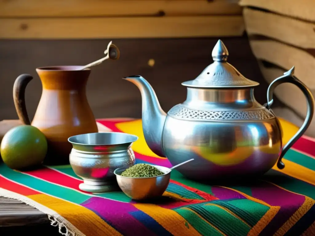 Escena tradicional de mate: beneficios para la salud