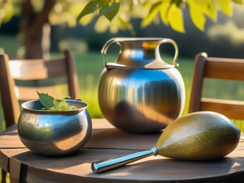 Escena de turismo rural con mate: tradición rioplatense