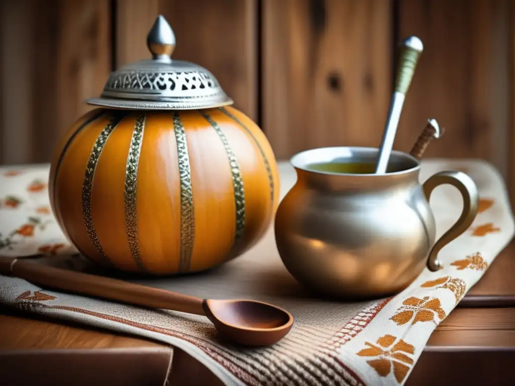 Escena vintage de mate: tradición y calidez - Tendencias en infusiones saludables mate