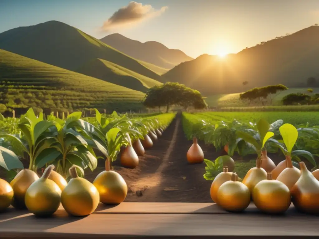 Evolución yerba mate: plantación vintage, paisaje exuberante, tradición y nostalgia