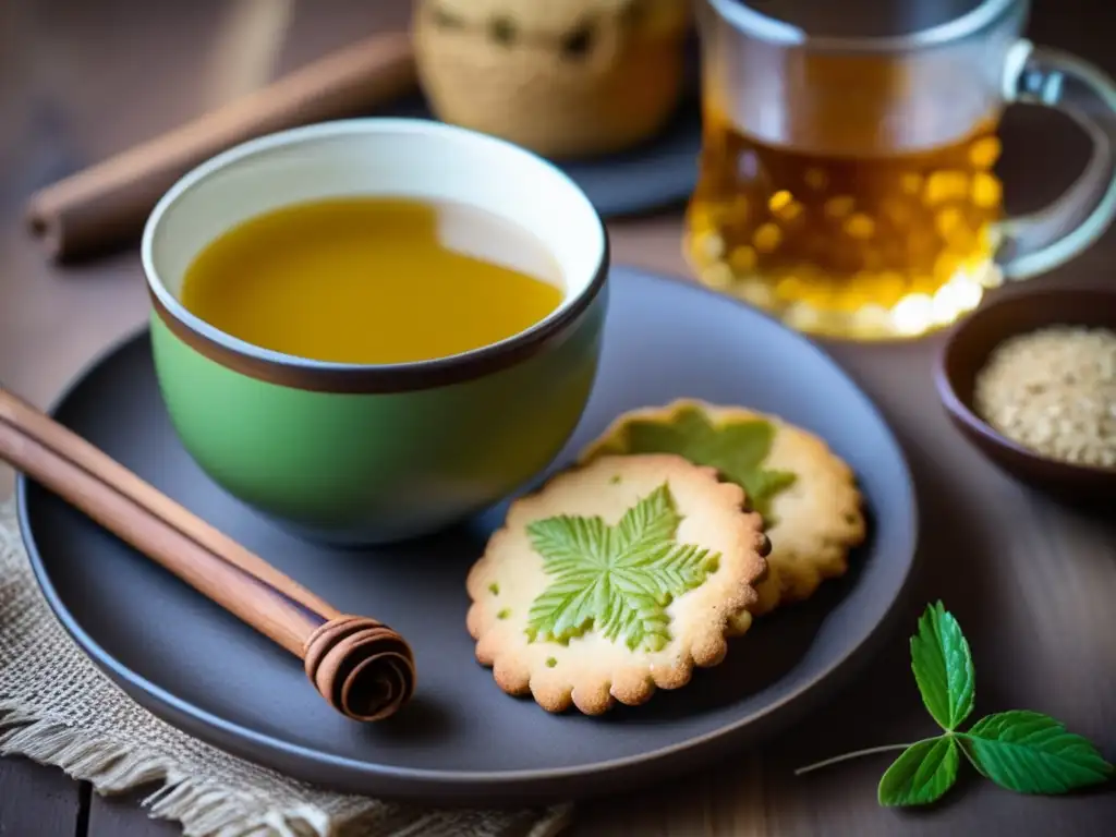 Galletas de campo para acompañar mate en una imagen vintage