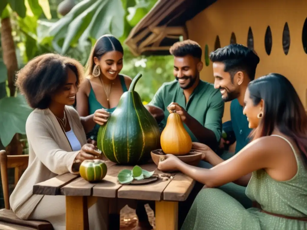 Grupo de amigos disfrutando de mate en un jardín acogedor - Certificaciones sostenibilidad mate ambiental