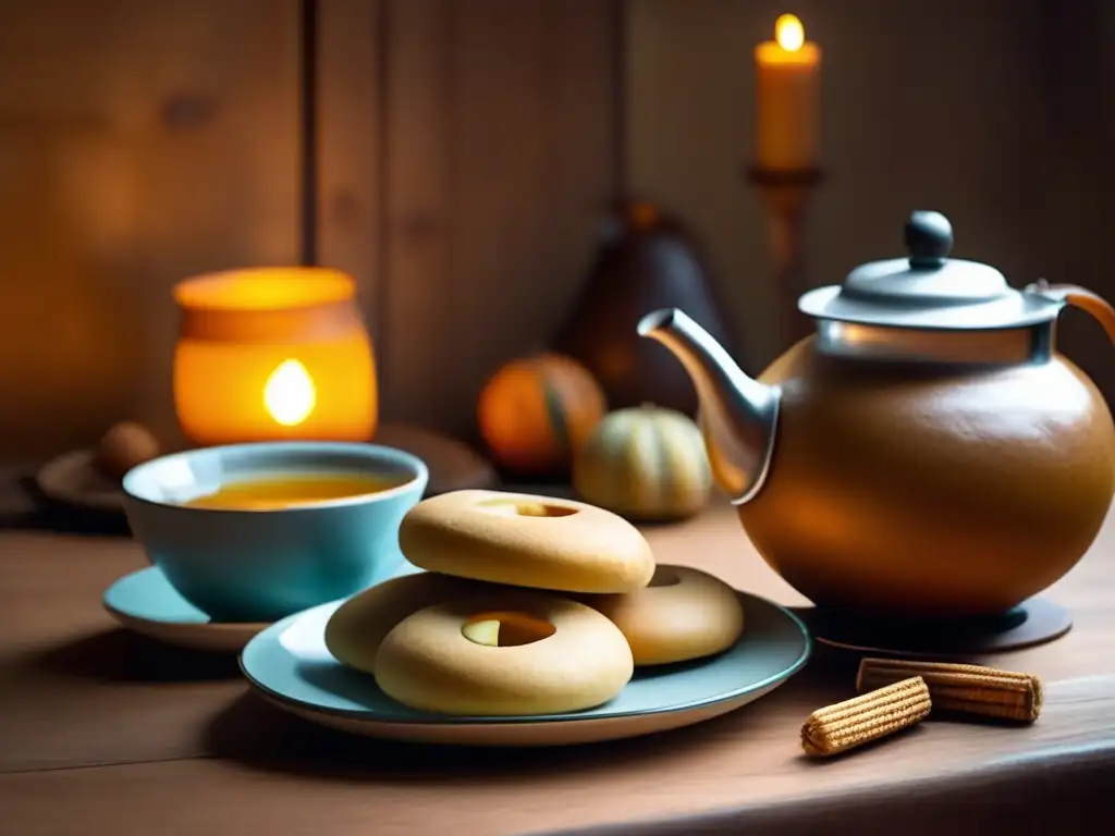 Imagen: Cozy mate setting with traditional Argentine treats - Beneficios del mate para sistema inmunológico