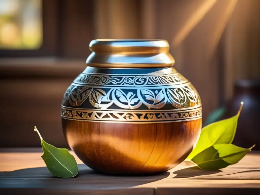 Imagen de mate de madera con yerba mate, bombilla de plata y libro de literatura rioplatense