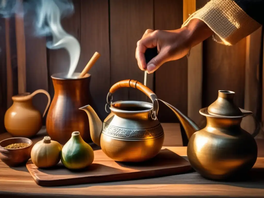 Importancia cultural del mate en Argentina: ceremonia tradicional con mate, bombilla y ambiente acogedor