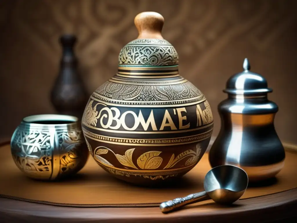 Set yerba mate vintage, gourd and bombilla, con influencia internacional en el mate rioplatense