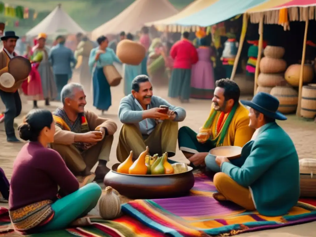 Influencia de yerba saborizada en cultura rioplatense: festival tradicional con música, comida y danzas folklóricas