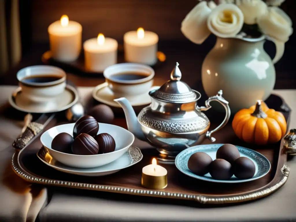 Maridaje innovador: mesa elegante con mate, chocolate y tradición