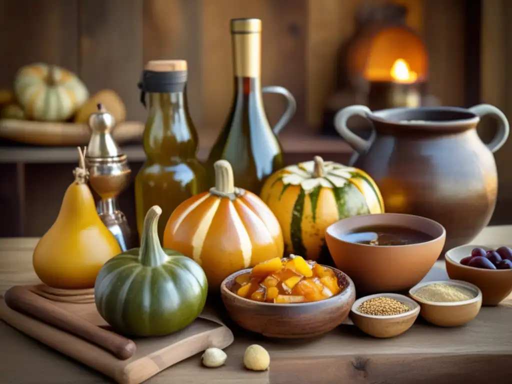 Maridaje del mate con alimentos: mesa rústica con mate, pastelería, frutas, quesos y vino en armonía