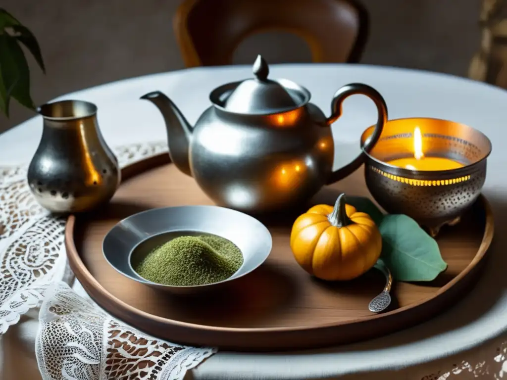 Maridajes perfectos con mate en una mesa vintage