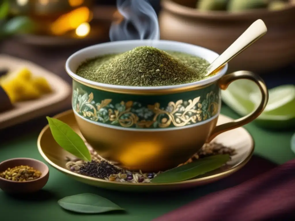 Infusión de yerba mate con alimentos ricos en calcio para osteoporosis