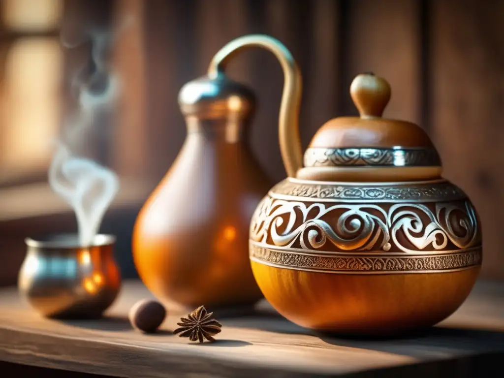 Mate amargo: Gourd, bombilla, cocina vintage, tradición y nostalgia