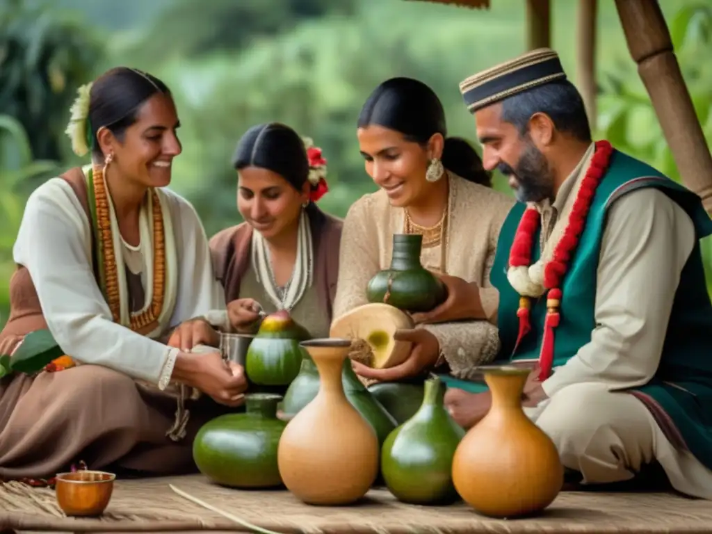 Preservando la tradición del mate: amigos disfrutan de una ceremonia al aire libre, rodeados de naturaleza y compartiendo mate