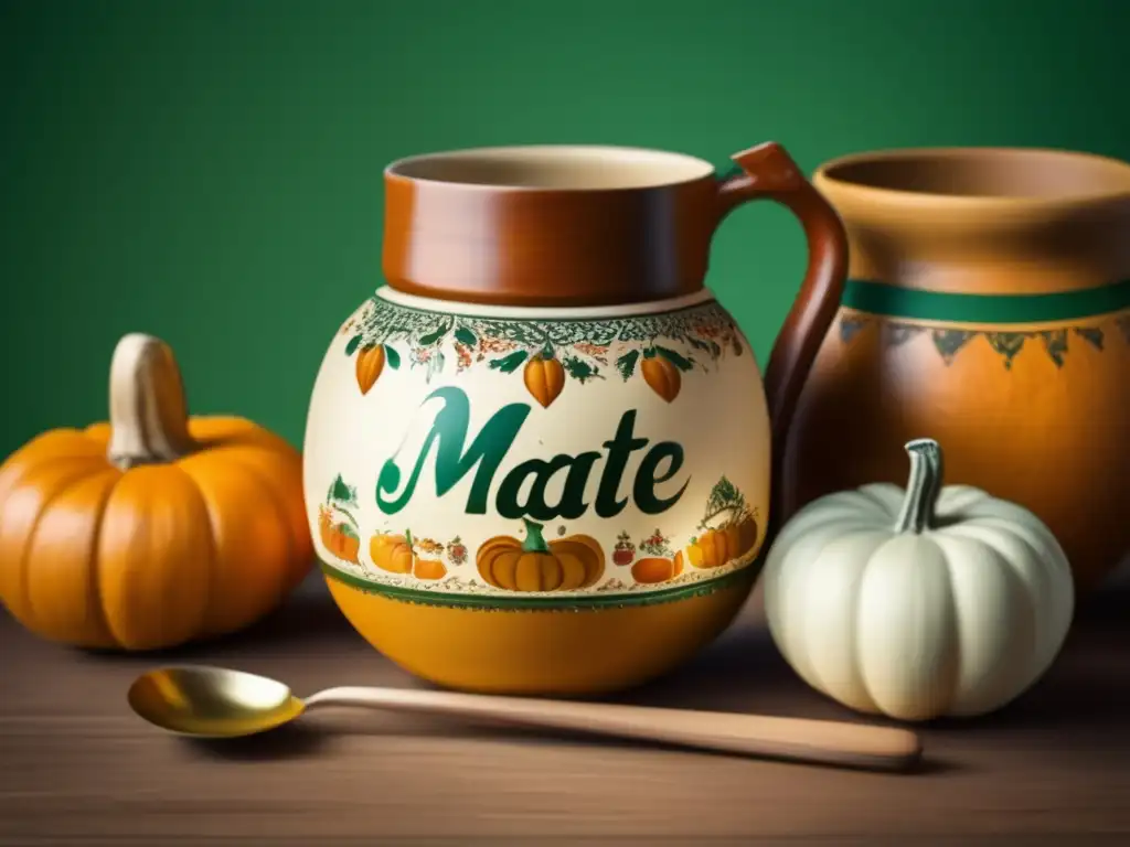 Mate artesanal: Vintage mate set, personalización de mates artesanales