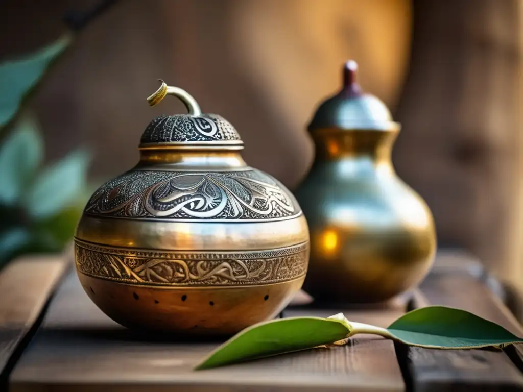 Mate gourd and bombilla: tradición y belleza en una imagen vintage