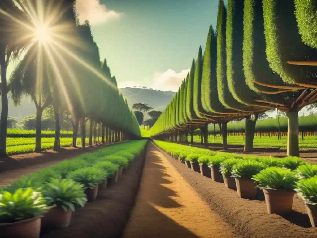 Plantación de yerba mate con biotecnología