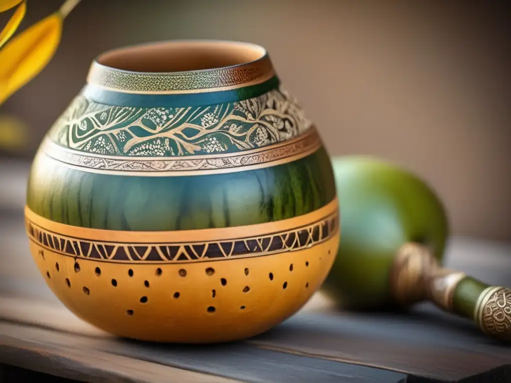 Mate gourd and bombilla: artesanal, vintage, tradicional, yerba mate, historia, ritual, relajación, mate como antidepresivo natural