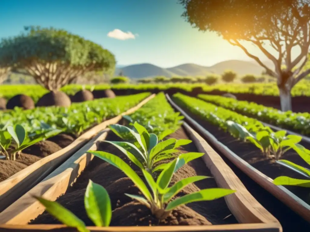 Plantación de yerba mate con gourd y bombilla en un escenario natural - Impacto ambiental producción consumo mate