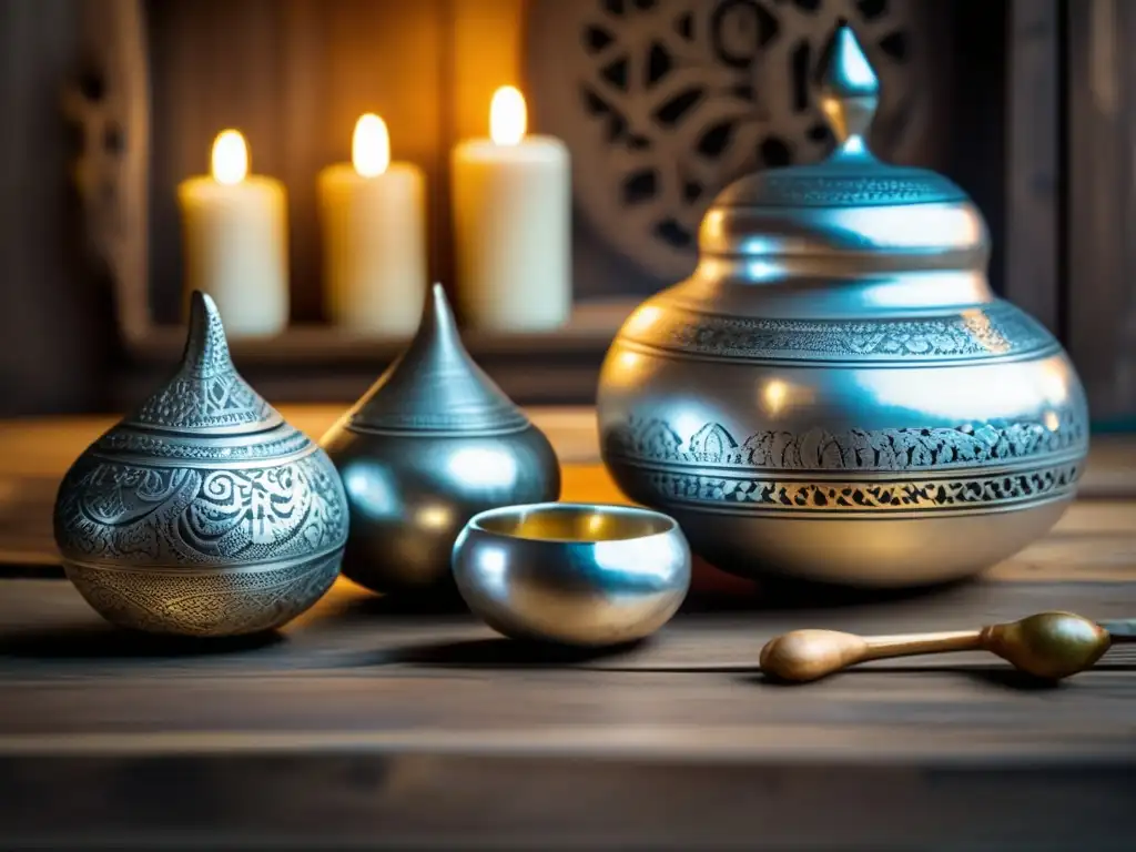 Mate gourd y bombilla en mesa de madera con rituales de cebado de mate para atletas