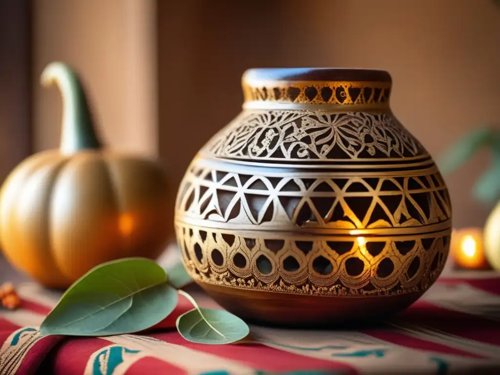 Tradición del mate en la región: Mate gourd antique, yerba mate leaves, bombilla, sunlight, vintage mate gourds