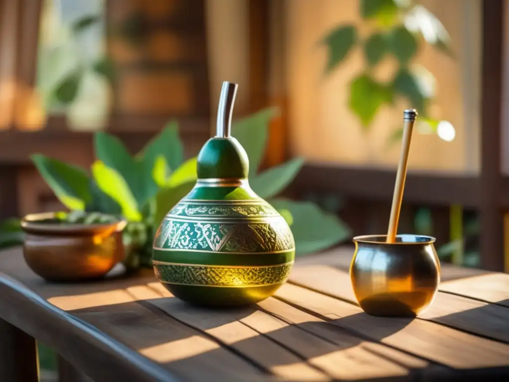 Mate gourd and yerba mate: Tradición y calorías en una imagen detallada