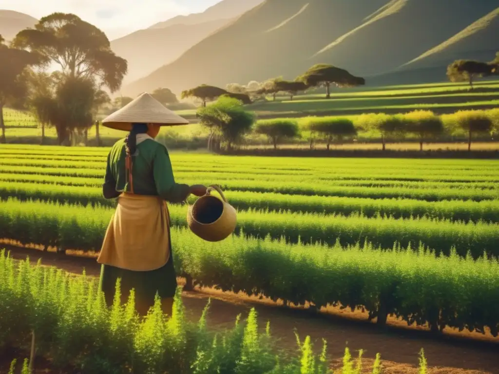 Plantación de yerba mate en campo argentino: Proceso de cosecha y preparación de la yerba mate