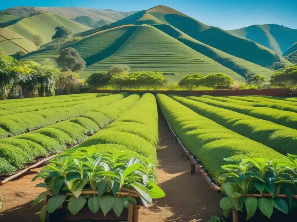 Plantación de yerba mate con certificaciones internacionales